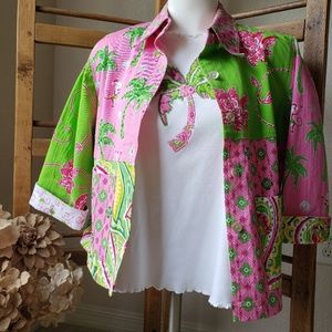 Vanity Collection colorful jacket and shirt set